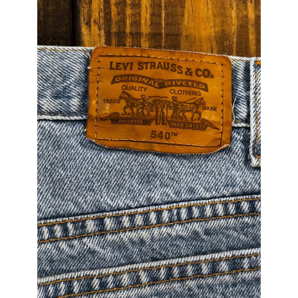 Vintage Levi's 540 Jeans Mens 40x30 Relaxed Fit Light Wash Orange Tab Mexico - Picture 5 of 8